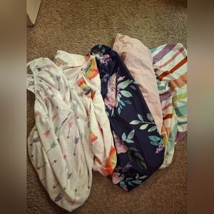 Assorted Patterned Baby/Fitted Sheets -Bassinet Rainbow, Floral, Stripes, Arrows